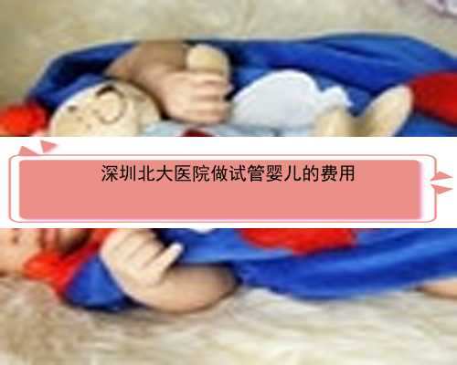深圳北大医院做试管婴儿的费用